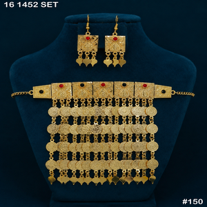 Conjunto de Joyería Árabe Martasha, Collar de Oro de Dubái, Collar Árabe Chapado en Oro, Conjunto Árabe Tradicional - Product Image 3