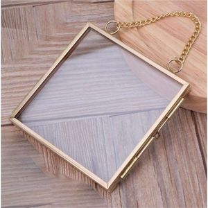 Luxury Gold Hanging Glass Photo <b>Frame</b> Minimalist Wall Decor <b>Picture</b> Display Stand Wedding Centerpiece Home Gift Item <b>Frames</b> - Product Image 1
