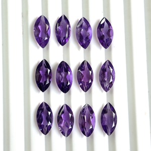Ametyste violette naturelle taille marquise facettée, pierre précieuse de haute clarté pour la fabrication de bijoux, vente en gros, fournisseur indien - Product Image 2