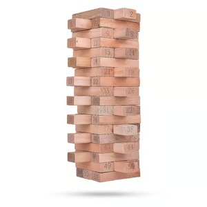 Jeu de construction de blocs en bois, jeu de dextérité pour toute la famille, 2 joueurs, coins carrés, construction durable - Product Image 3