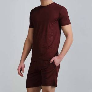 Conjuntos de Shorts Casuales de Punto Transpirables de Verano, Estilo Nuevo, para Hombre, Conjuntos de 2 Piezas, Camiseta de Manga Corta con Hombros Caídos - Product Image 2