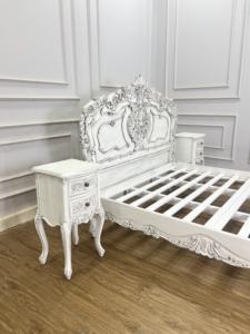 ชุดเฟอร์นิเจอร์ห้องนอน เตียงไม้และโต๊ะข้างเตียง ทำจากไม้เนื้อแข็ง - Product Image 3