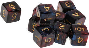 ลูกเต๋าเรซินโพลีเมอร์แฮนด์เมดขนาด16มม. D6โลโก้เกมตารางสำหรับเกมกระดานดันเจี้ยน RPG และมังกรโดย fwe - Product Image 2