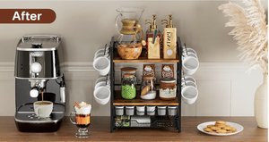 Organizador de Estación de Café, Organizador de Tazas K-Cup de 4 Niveles con 12 Ganchos, Soporte para Cápsulas de Café, Multifuncional - Product Image 3