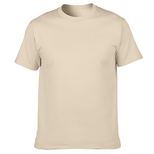 T-shirt pour homme à col rond, manches courtes, coupe classique, décontracté, couleur unie, jersey de coton, teinture unie - Product Image 3