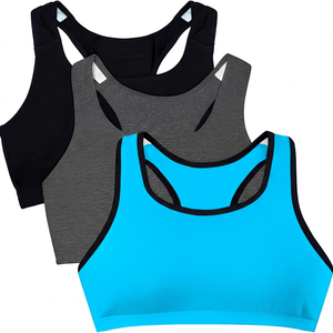 Women's Sports Bra Pack Black Gray <b>Red</b> <b>High</b> Support Quick Dry Workout Yoga <b>Top</b> - Product Image 5