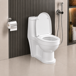 WC monobloc moderne en céramique à poser au sol, chasse d'eau Tornado, double chasse, style européen pour salle de bain - Product Image 2