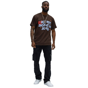 T-shirt Ringer Homme Oversize à Épaules Tombantes 100% Coton OEM avec Impression Numérique Personnalisée, Écologique, Séchage Rapide et Respirant - Product Image 1