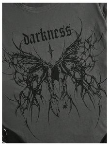 Camiseta de Manga Larga con Estampado Gótico Oscuro, de Felpa, para Hombre, Cuello Redondo, Jersey de Algodón, Estilo Otoñal, Logotipo Personalizado, OEM ODM - Product Image 3