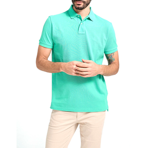 Polo décontracté pour hommes, manches courtes, en mélange de coton doux et respirant, col classique, léger, coupe régulière, haut d'été pour le sport - Product Image 1