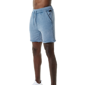 Pantalones Cortos de Algodón French Terry Pesado para Hombre, con Lavado Ácido, Estilo Vintage, Bajo Deshilachado, Malla Transpirable para Gimnasio, OEM, Venta al por Mayor - Product Image 2