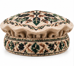 Casquettes Afghanes Personnalisées Bleu Marine Brodé Motif Tribal Traditionnel Fait Main Chapeau Kuchi Topi pour Homme Vente en Gros - Product Image 3