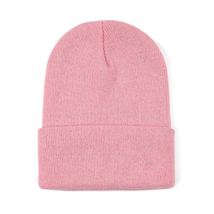Gorros de Punto Unisex, Gorros Cálidos de Invierno con Borde Plegado, Color Morado, Rojo y Gris, Paquete de 3, Venta al Por Mayor - Product Image 4
