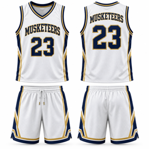 Conjunto de Uniforme de Baloncesto Color Gris, Logotipo Serigrafiado, Sin Mangas, Transpirable, para Club o Equipo, Servicio OEM - Product Image 3