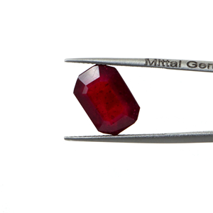 Rubis naturel de Bangkok octogonal 8,32 carats, pierre précieuse de rubis naturel taillée en facettes pour la fabrication de bijoux, prête à l'emploi - Product Image 2