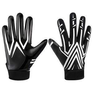 Gants de football ergonomiques pour receveur, respirants, ajustables, antidérapants, avec paume en caoutchouc durable pour un contrôle ultime du ballon et une protection optimale sur gazon synthétique - Product Image 2