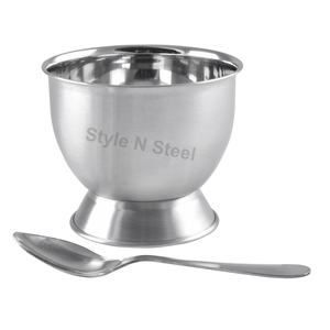 Vaso para helado con cuchara de acero inoxidable - Product Image 1