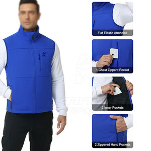 Gilet Softshell Décontracté Respirant Hiver Moderne Vêtement d'extérieur avec Tissu Léger et Col Montant - Product Image 5