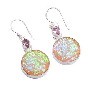 Boucles d'oreilles pendantes personnalisées en argent sterling plaqué avec quartz améthyste et multi-pierres précieuses Exportateur de bijoux fins - Product Image 5