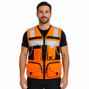 Gilet de sécurité réfléchissant pour hommes, gilet de sécurité réfléchissant pas cher pour travaux en extérieur, gilet de sécurité pour la construction - Product Image 1