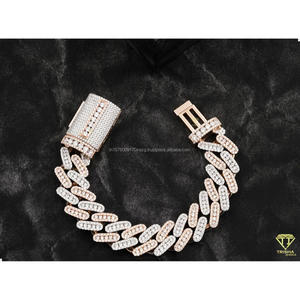 Luxury Fully Iced Out Cuban Link <b>Bracelet</b> with VVS Moissanite Stones and Premium Hip Hop Jewelry Design - Product Image 3