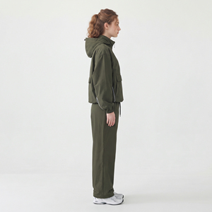 Factory Custom Women Nylon Jackets and Pants <b>Jogging</b> <b>Suit</b> 100% Polyester Waterproof Baggy Loose Fit Lightweight Tracksuit Ladies - Product Image 3