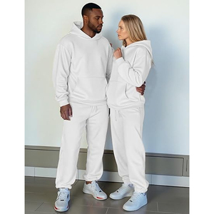 Mens Cotton Athletic Tracksuit Outfit <b>Set</b> Jogger Pants Hooded Sweatshirt Daily Comfort Wear Style - Product Image 5