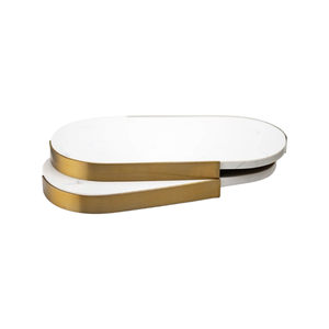 Bandeja de Almacenamiento de Joyas de Mármol Estilo Nórdico, Diseño de Borde Dorado de Lujo al Mejor Precio - Product Image 5