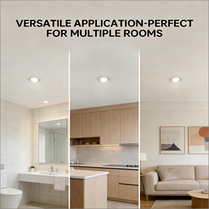 Downlight encastré étanche IP44, cadre en aluminium, verre alvéolé, option anti-éblouissement, pour salle de bain, cuisine, couloir, CCT 2700K-6000K - Product Image 4