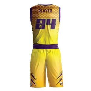 Impresionante diseño personalizado uniforme de baloncesto sublimado poliéster 100% transpirable opciones de talla grande - Product Image 3