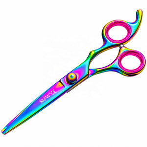 Ciseaux de coiffure MJW International avec vis réglable, finition multicolore, acier inoxydable, ciseaux de coupe de cheveux pour barbier - Product Image 4