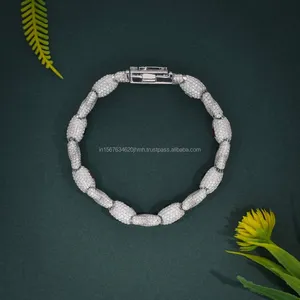 Fish Style Lab Grown Diamond Hip Hop Bracelet with Ruby and Sapphire Stones Iced Out Luxury Link Bracelet Look Stylish Superb - Product Image 2