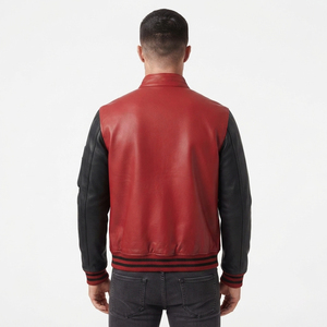 Chaqueta Bomber de Cuero para Hombre, Estilo Urbano, con Cuello Alto y Cierre de Cremallera, en Cuero PU - Product Image 2