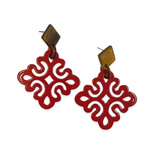 Aretes Colgantes Ovalados de Cuerno de Búfalo Natural con Diseño Geométrico, Ecológicos, de Comercio Justo, para Niños, Aniversarios y Compromisos - Product Image 6