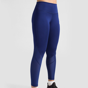 Leggings de sport pour femmes, taille haute, moulants, effet froncé aux fesses, sans couture, en Spandex/Nylon, couleur unie, vente en gros à prix abordable - Product Image 3