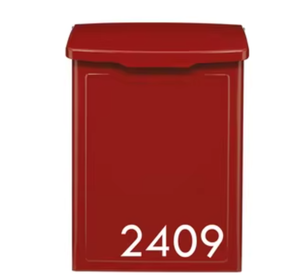 <b>Large</b> Red Galvanized Wall Mounted Mailbox Waterproof Metal Letter Post Parcel Drop <b>Box</b> for Home and Delivery Supplies - Product Image 6