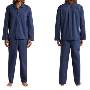 Pyjama Homme 2 Pièces Haut de Gamme Personnalisable à Manches Longues 100% Coton Respirant Uni Ample et Confortable – Meilleure Vente - Product Image 3