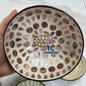 Artículos Populares: Cuencos Ecológicos Vintage de Cáscara de Coco, Suministro al por Mayor, Diseño de Tortuga con Incrustaciones de Piedras, Hechos a Mano, para Regalos, Mejor Precio - Product Image 1