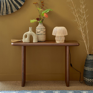 Lampe de table en bambou naturel tissé pour la décoration de la maison, de la chambre à coucher, du salon et l'éclairage intérieur - Product Image 4