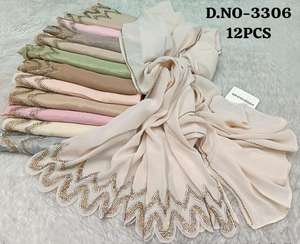 Pañuelo de Encaje Floral de Algodón y Chifón para Mujer, Tela Suave, Transpirable y Amigable con la Piel para Uso Diario en Exteriores en Invierno - Product Image 5