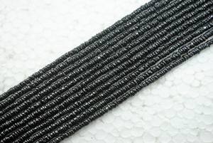 Perles en spinelle noire naturelle, forme de pneu lisse, perles en vrac pour la fabrication de bijoux, vente en gros - Product Image 3