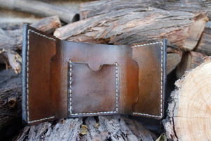 <b>Mens</b> Vintage Genuine Leather Tri Fold <b>Wallet</b> Custom Logo Top Grain Cowhide <b>Card</b> Holder <b>Mens</b> Pocket Bag LTW-0237 - Product Image 2