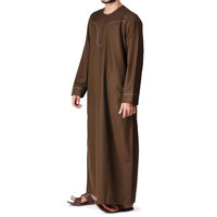Vêtements islamiques Jubbah en gros, Thobe pour hommes musulmans, robe Abaya saoudienne arabe à manches longues