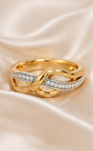 925 Sterling <b>Silver</b> Rose Gold Plated Twisted Wave Engagement <b>Ring</b> <b>Cubic</b> <b>Zirconia</b> Accents Pave Setting Modern Minimalist Trendy - Product Image 6
