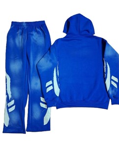 Ensemble de survêtement à capuche rouge pour enfants, sweat-shirt à fermeture éclair à manches longues, pantalon en polaire, couleur unie, vêtements d'hiver sportifs pour garçons - Product Image 6