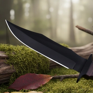 Couteau Bowie Viking artisanal en acier D2 de qualité industrielle, manche ergonomique en bois de rose de qualité supérieure |   Comprend du cuir durable OEM - Product Image 4