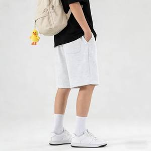 Shorts d'été décontractés pour hommes, coupe droite ample, 100 % coton respirant, séchage rapide, taille plus, longueur genou, fabriqués en usine OEM - Product Image 4