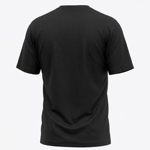 เสื้อยืดโอเวอร์ไซส์สีดำล้วนสำหรับผู้ชายขายดีที่สุด ผ้าคอตตอนหนา GSM พร้อมสกรีนโลโก้ตามสั่ง ผู้ผลิตเสื้อผ้าสตรีทแวร์ - Product Image 2
