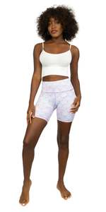 Shorts Deportivos de Cintura Baja para Mujer, Estampado Floral, Secado Rápido, Transpirables, de Spandex y Algodón, Ajuste Deportivo, Cintura Elástica, Tejido de Punto - Product Image 1