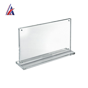 Good Manufacturer Clear <b>Acrylic</b> Magnetic T Stand 100x50x50mm <b>Block</b> Sign <b>Block</b> Price Tag Ticket Holder Display OEM Best Supplier - Product Image 1
